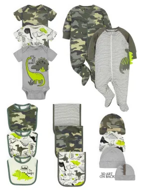 14-Piece Baby Boys Dino Clothing & Accessories Bundle 14-Piece Baby Boys Dino Clothing & Accessories Bundle