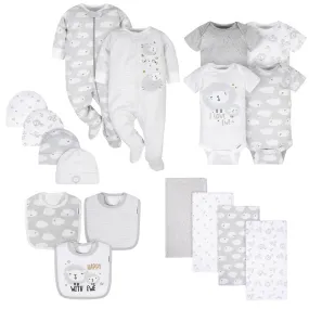 17-Piece Baby Neutral Sheep Apparel & Blankets Set 17-Piece Baby Neutral Sheep Apparel & Blankets Set
