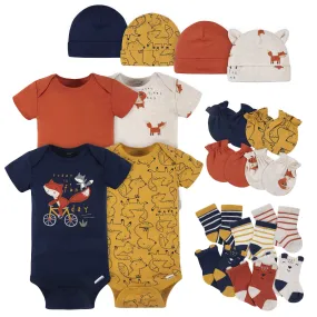 18-Piece Baby Boys Fox Onesies® Bodysuit, Mitten, Cap, & Sock Set 18-Piece Baby Boys Fox Onesies® Bodysuit, Mitten, Cap, & Sock Set