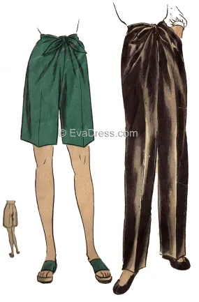 1945 Front-Tie Trousers & Shorts, T40-5490 1945 Front-Tie Trousers & Shorts, T40-5490