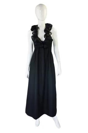 1960s Backless Ruffled Mollie Parnis 1960s Backless Ruffled Mollie Parnis