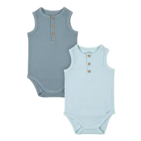 2-Pack Baby Boys Blues Sleeveless Onesies® Bodysuits 2-Pack Baby Boys Blues Sleeveless Onesies® Bodysuits
