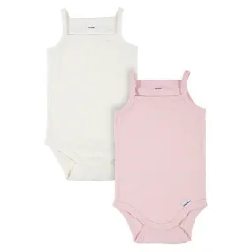 2-Pack Baby Girls Ivory/Pink Sleeveless Onesies® Bodysuits 2-Pack Baby Girls Ivory/Pink Sleeveless Onesies® Bodysuits