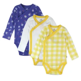 3-Pack Organic Cotton Long Sleeve Side-Snap Bodysuits 3-Pack Organic Cotton Long Sleeve Side-Snap Bodysuits