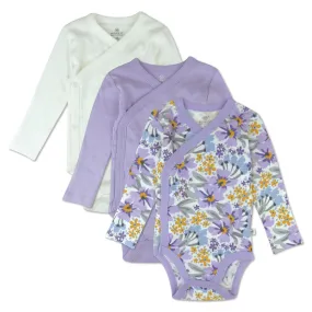 3-Pack Organic Cotton Long Sleeve Side-Snap Bodysuits 3-Pack Organic Cotton Long Sleeve Side-Snap Bodysuits