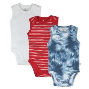 3-Pack Organic Cotton Sleeveless Bodysuits 3-Pack Organic Cotton Sleeveless Bodysuits