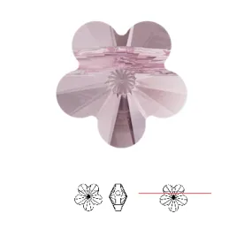 5744 Swarovski mini flower bead crystal Light Rose - 6mm (2) 5744 Swarovski mini flower bead crystal Light Rose - 6mm (2)