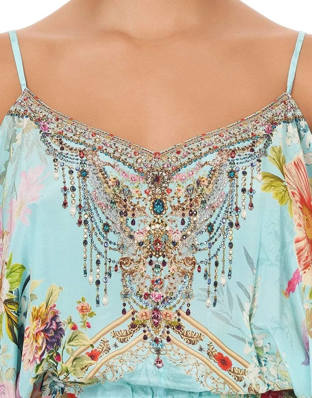 A Royal Stitch Up Drop Shoulder Playsuit
