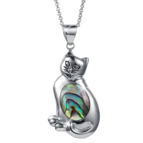 Abalone Cat Pendant Abalone Cat Pendant