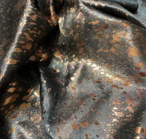 Acid Wash Copper on Black Cowhide Acid Wash Copper on Black Cowhide