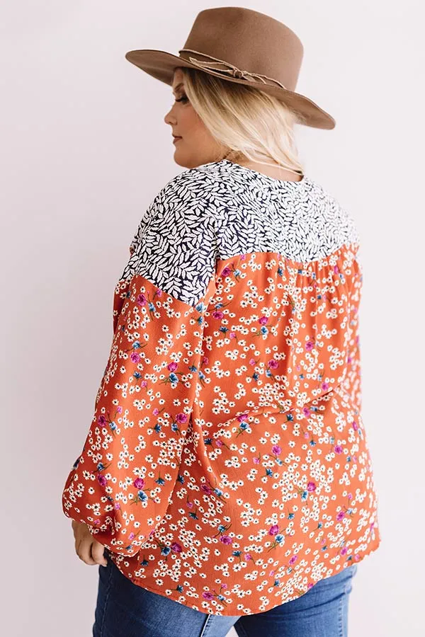 Afternoon Tea Time Floral Shift Top Curves