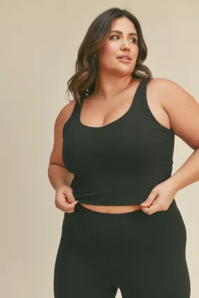 ALIGN CROPPED TANK IN BLACK ALIGN CROPPED TANK IN BLACK