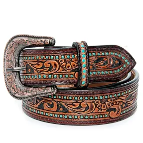 American Darling Brown Turquoise Dot Belt American Darling Brown Turquoise Dot Belt