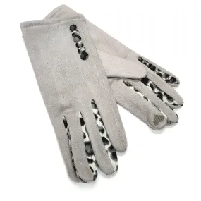 Animal Print Inbetweeners Gloves - Grey Animal Print Inbetweeners Gloves - Grey
