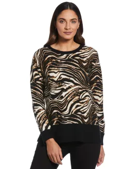 Animal Print Slouchy Sweater Animal Print Slouchy Sweater