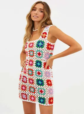 Beach Riot Women's James Mini Dress - Tropical Sunset Crochet Multi Beach Riot Women's James Mini Dress - Tropical Sunset Crochet Multi