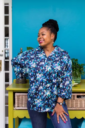 Begonia Blouse- Blue Begonia Blouse- Blue