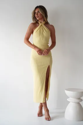 Bernice Ribbed Midaxi Dress | Yellow Bernice Ribbed Midaxi Dress | Yellow