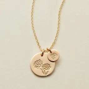 Big & Little Blooms Disc Necklace Big & Little Blooms Disc Necklace