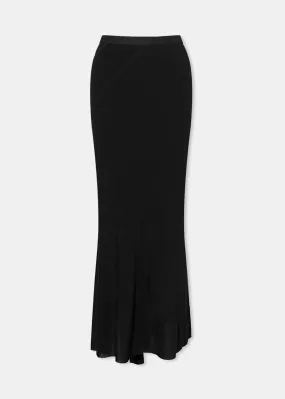 Black Calf Bias Skirt Black Calf Bias Skirt
