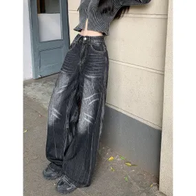 Black High Waist Vintage Wide Leg Jean Pants Black High Waist Vintage Wide Leg Jean Pants
