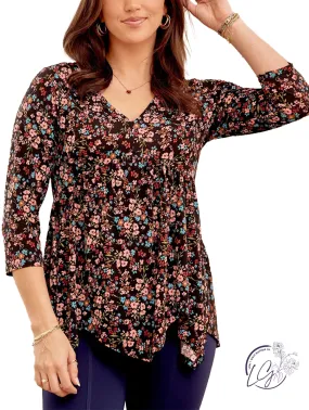 Black Multi Print Top By Dear Scarlett Black Multi Print Top By Dear Scarlett