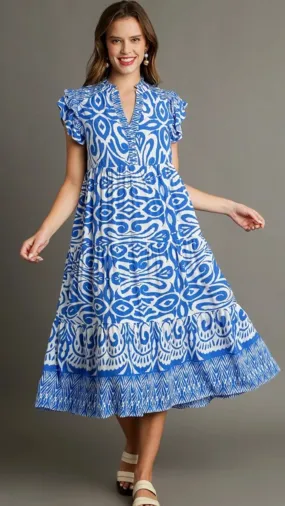 Boarder Print Midi Dress Boarder Print Midi Dress
