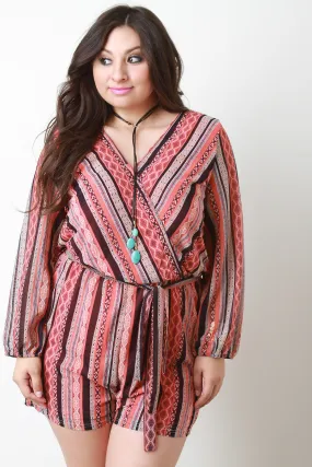 Boho Stripe Long Sleeve Romper Boho Stripe Long Sleeve Romper