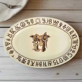 Boots and Brands Oval Western Serving Platter Boots and Brands Oval Western Serving Platter