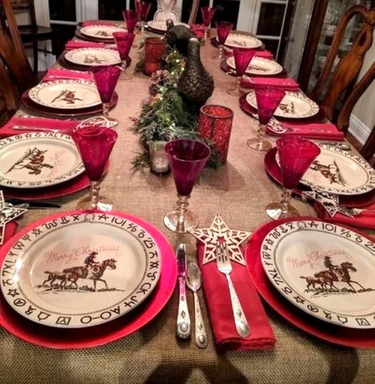 Branded Cowboy Christmas Western Dinner Plate
