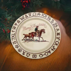 Branded Cowboy Christmas Western Dinner Plate Branded Cowboy Christmas Western Dinner Plate
