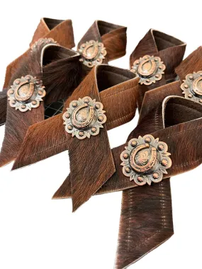 Brindle Cowhide & Horseshoe Napkin Rings Brindle Cowhide & Horseshoe Napkin Rings