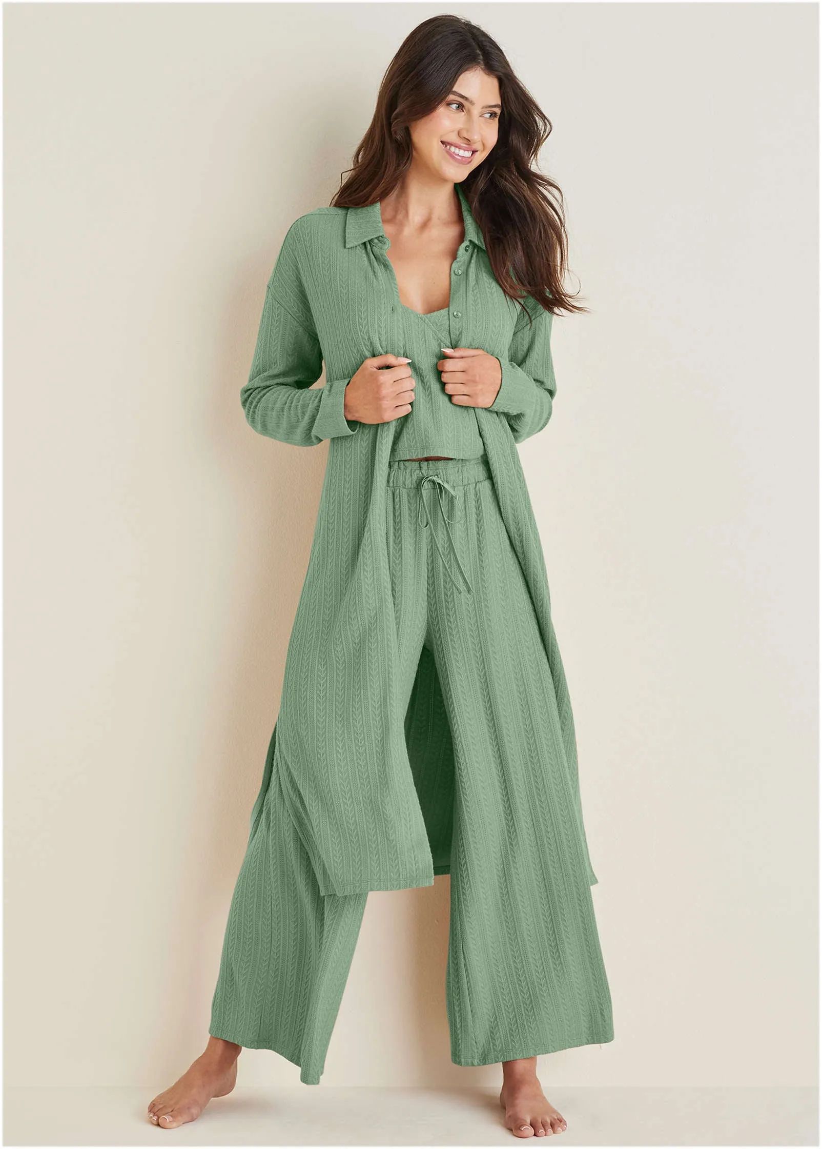 Brunch Knit 3 Piece Set - Basil