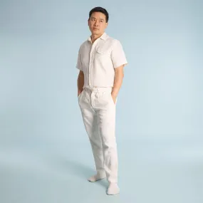 CANTERBURY 100% Organic Linen Oxford Short-Sleeve Dress Shirt (Closeout - Final Sale) CANTERBURY 100% Organic Linen Oxford Short-Sleeve Dress Shirt (Closeout - Final Sale)