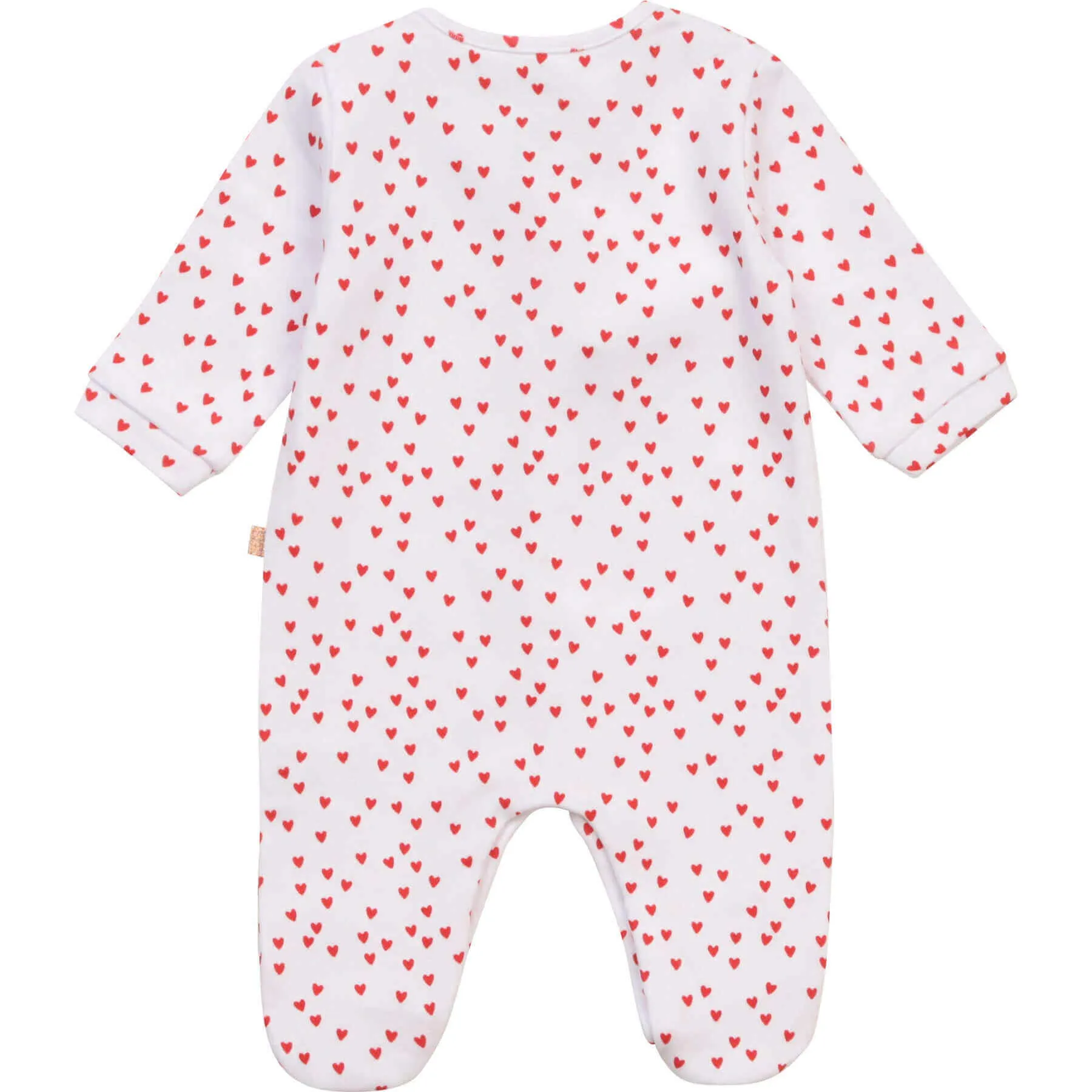 Carrement Beau Baby Front Snap Heart Pattern Footie