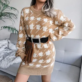 Casual Lantern Sleeve Swallow Gird Knit Sweater Casual Lantern Sleeve Swallow Gird Knit Sweater