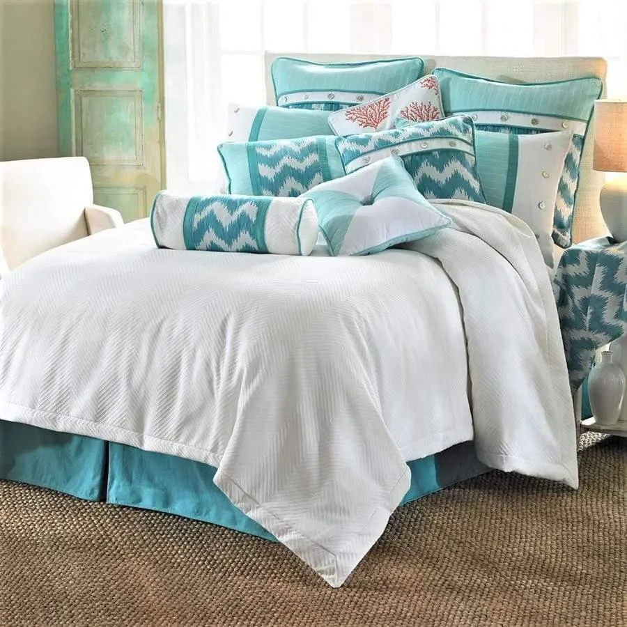 Catalina Isle Aqua Bolster Pillow