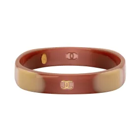 Chanel Brown & White Acrylic Bangle Chanel Brown & White Acrylic Bangle