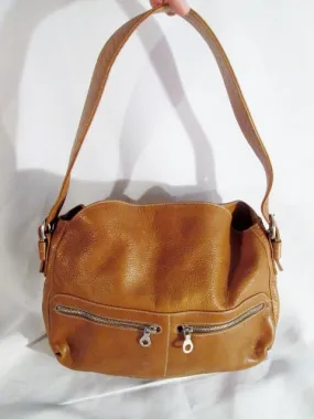 CHRISTOPHER KON Leather Shoulder Saddle POCKETS BAG Hobo slouch BROWN COGNAC CHRISTOPHER KON Leather Shoulder Saddle POCKETS BAG Hobo slouch BROWN COGNAC