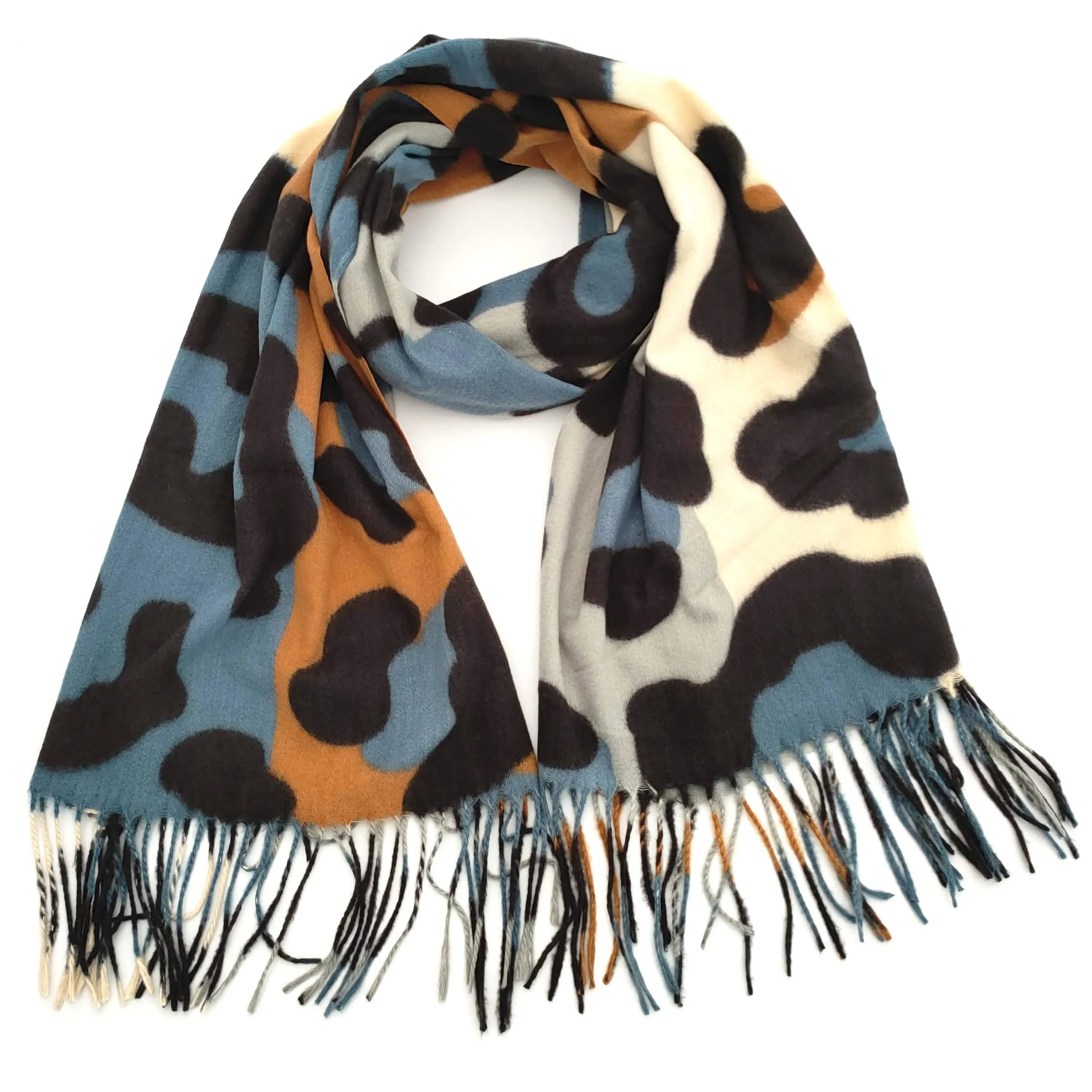 Cosy Thick & Tasselled Aniaml Print Scarf