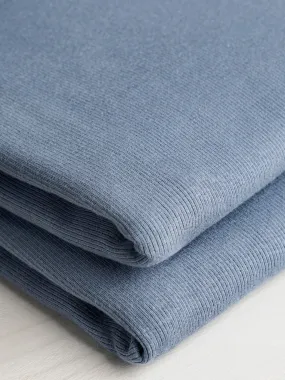 Cotton Tencel Modal Rib Knit - Steel Blue Cotton Tencel Modal Rib Knit - Steel Blue