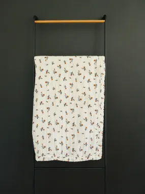 Cream Floral Muslin Quilt Cream Floral Muslin Quilt