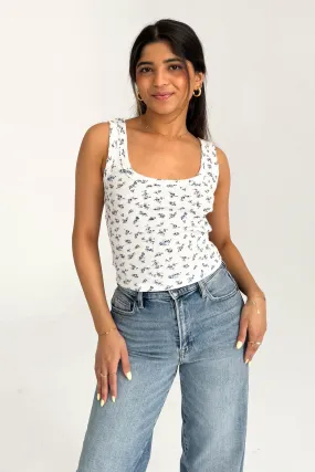 Daisy Tank in Blue Floral Daisy Tank in Blue Floral