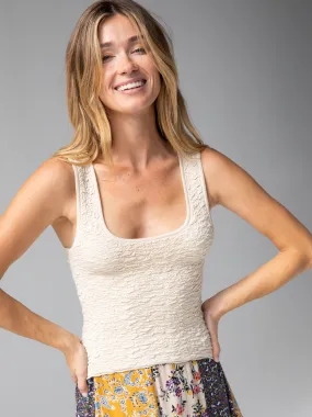Danielle Square Neck Tank - Cream Danielle Square Neck Tank - Cream