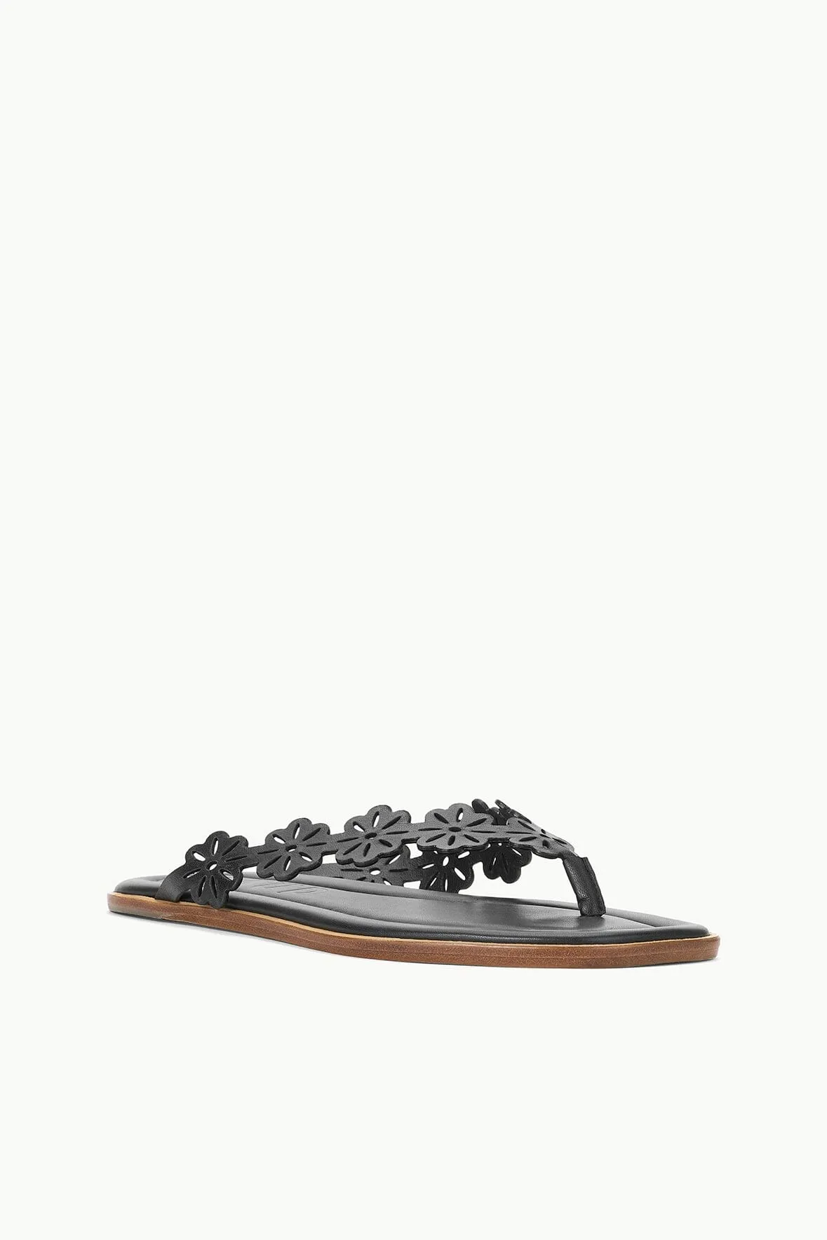 DANTE FLORAL THONG SLIDE | BLACK