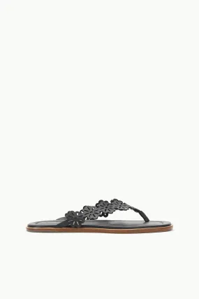 DANTE FLORAL THONG SLIDE | BLACK DANTE FLORAL THONG SLIDE | BLACK