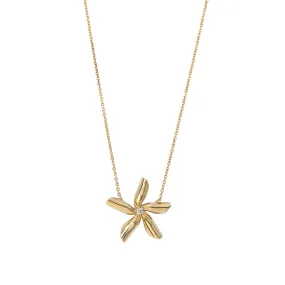 Diamond 14K Yellow Gold Star Jasmine Pendant Necklace Diamond 14K Yellow Gold Star Jasmine Pendant Necklace