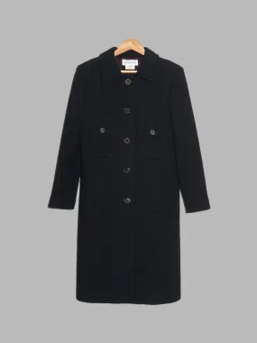 Dirk Van Saene winter 1995 black wool corduroy five button coat - size 40 8 S Dirk Van Saene winter 1995 black wool corduroy five button coat - size 40 8 S