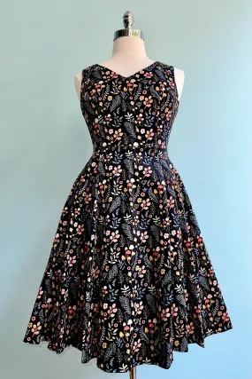 Ditsy Mushroom V-Neck Dress by Eva Rose Ditsy Mushroom V-Neck Dress by Eva Rose