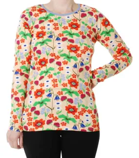 DUNS Long Sleeved T-shirt Adult - Summer Flowers Apricot DUNS Long Sleeved T-shirt Adult - Summer Flowers Apricot